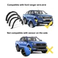 Pikkukuva 4 / 4: Mustat mustat lokasuojat Ford Rangerille, helppo asennus, 2015-2022 mallit.,2015-2018