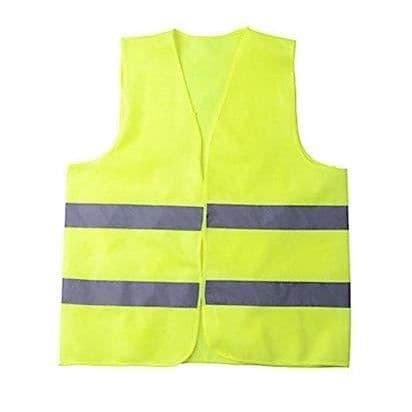 Gul neonväst för väg säkerhet