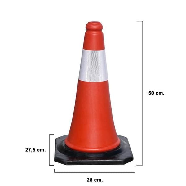 Gummibas trafikkon 50 cm. Tror