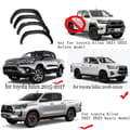 Miniatyrbillede 2 af 2: Toyota Hilux Skærmforøgere, Hjulbuebeskyttelse, Mat Sort Finish, 2016-2023