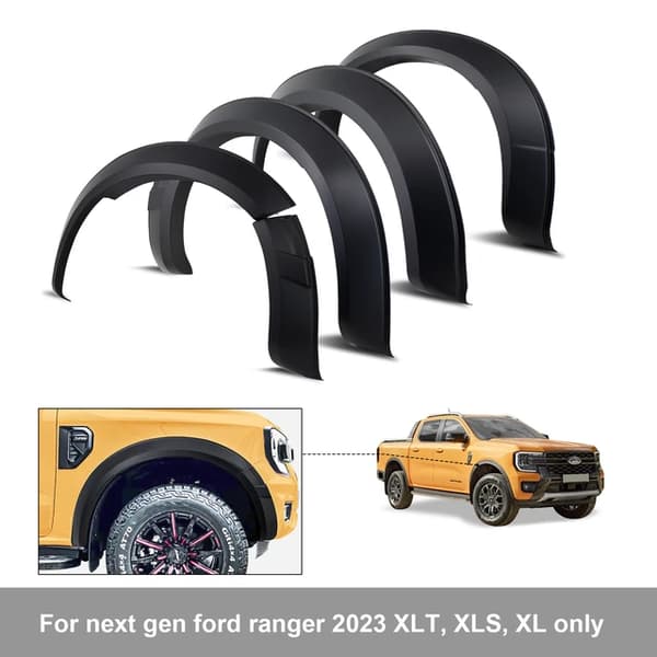 Bil Styling Skærmforøgere, Sort Farve, Til Ford Ranger, FR23FF301BK