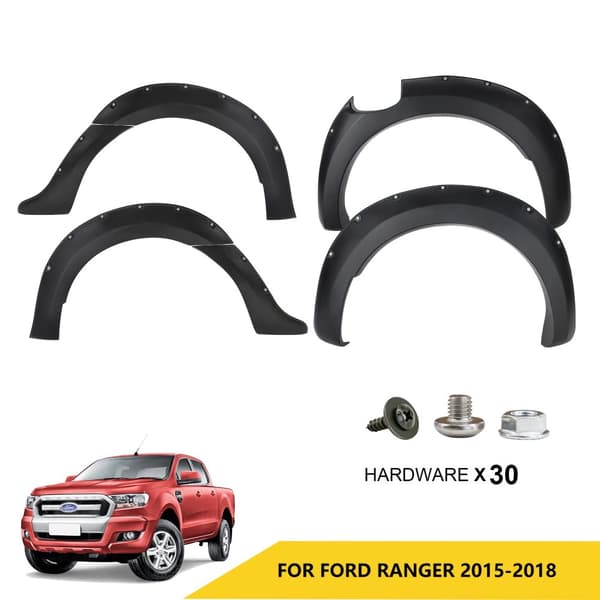 Fenderforlængere, med nitter, hjulbueforlængelse, fender flares