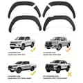 Miniatyrbillede 1 af 2: Toyota Hilux Muddkasser, Nem Installation, Mat Sort Finish, 2015-2024