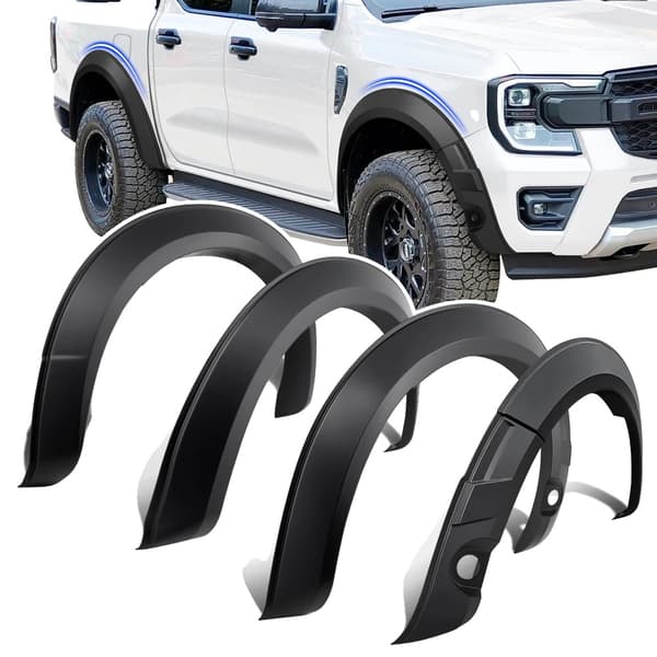 Ford Ranger Skärmvidare, Anpassade för 2022-2024 Modeller, 130mm Breddning,med sensorhål