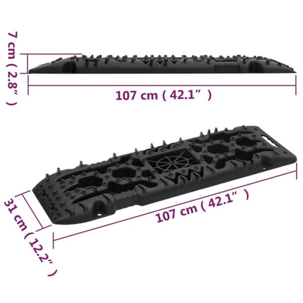 Greppmattor 2 st svart 107x31x7 cm nylon - Greppmatta - Greppmattor - Home & Living