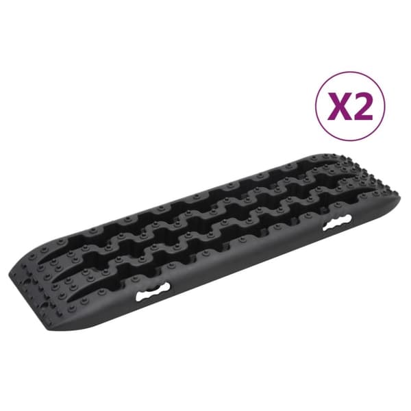 Greppmattor 2 st svart 106x30,5x7 cm nylon
