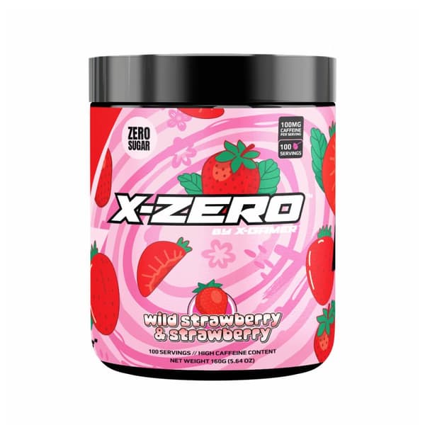 Energiajuomajauhe X-Zero 160 gram Wild Strawberry & Strawberry