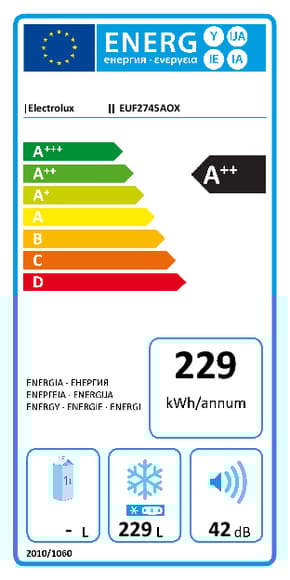 A++ Electrolux frysskåp EUF2745AOX