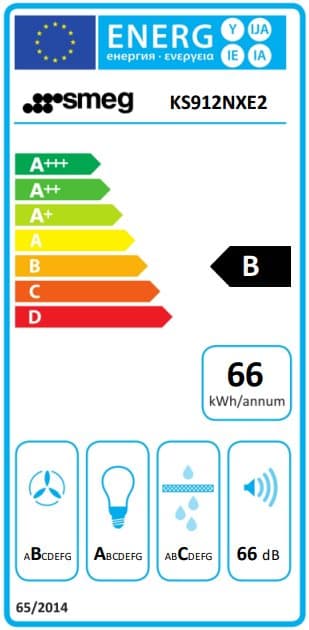 B Smeg vägghängd fläkt KS912NXE2