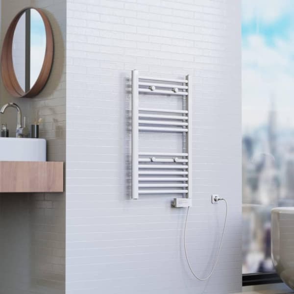 EISL Badrumselement med timer vit 80x50x15 cm