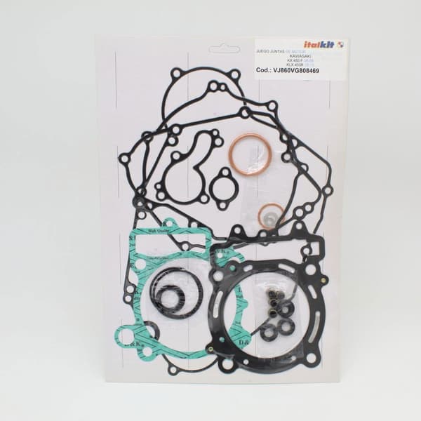 Italkit Täydellinen Tiivistesarja Kaw Kx 450 F 06-08/klx 450r 08-10 Hopeinen