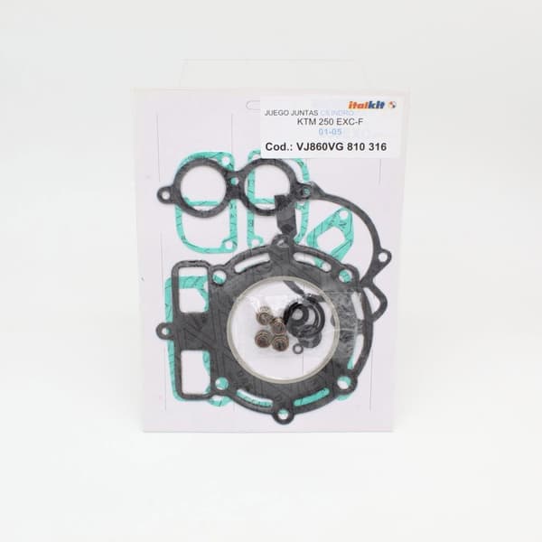 Italkit Yläpää Tiivistesarja Ktm 250 Exc-f 01-05 Hopeinen