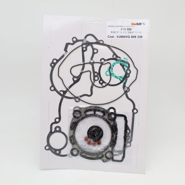 Italkit Täydellinen Tiivistesarja Ktm 350 Exc-f 12-16/sx-f 11-12 Hopeinen