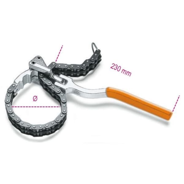 Beta Tools Oljefilternyckel med dubbelkedja 1488L