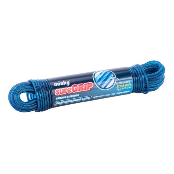 Minky Sure Grip-tøjline Blue 20m