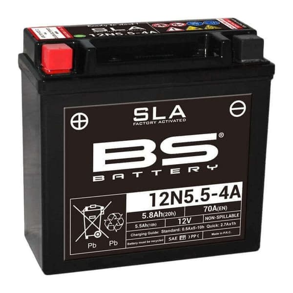 SLA BS Batteri bilbatteri 12N5.5-4A / 12V 5.8Ah