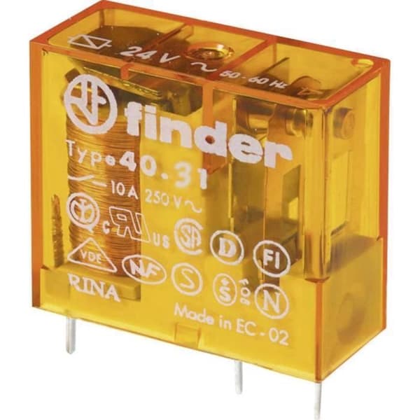 Finder 40.31.8.230.0000 PCB-relä 230 V/AC 10 A 1 växling (RT) 1 st(s) | ELEKTRONISK RELÄ