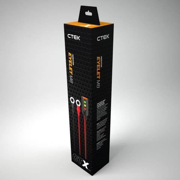 CTEK Batteriladdningsindikator med COMFORT M8 ringterminaler