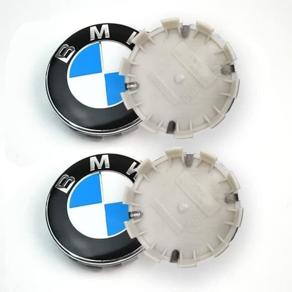 4x Original Navkåpa Fälg Hjul Mittkåpa BMW 68mm Ny flytande
