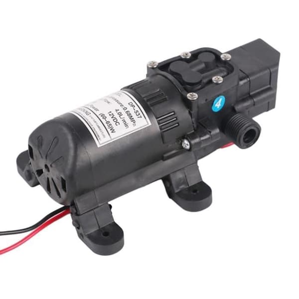 DC12V 0,68MPA 4L/65W Högtrycksvattenpump Membran Självsugande vatten