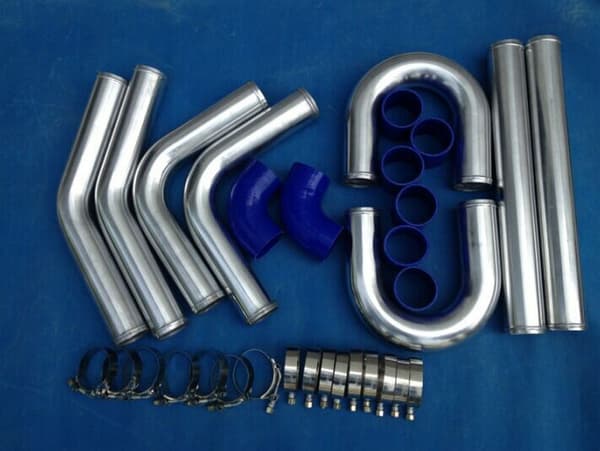 Intercooler Turbo Rørkit, 2" Størrelse, Holdbart Aluminiumsmateriale, Universel Pasform