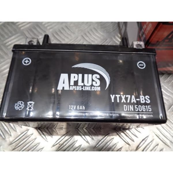 batteri 12v - 6Ah aplus ytx7a-bs (Lg150xL87xH94) motorcykel skoter fyrhjuling atv ...