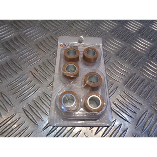 6 tnt racing keramiska variatorrullar 23 x 18 mm - 21 gr skoter honda kymco suzuki 200 250 300 sh fes foresight mxu grand dink