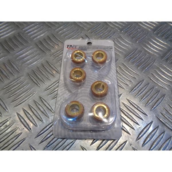 6 tnt racing keramiska variatorrullar 20 x 12 mm - 14 gr skoter suzuki yamaha hpnfa mbk 125