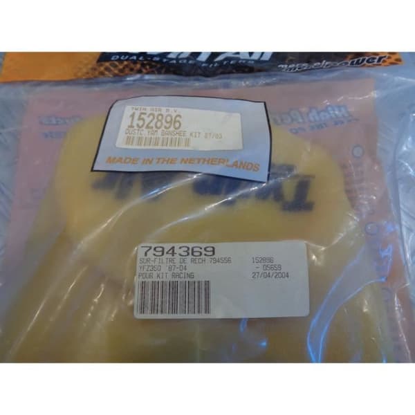 på dubbla luftskum luftfilter 152896 quad yamaha yfz 350 banshee 1987 - 04 bihr 794369
