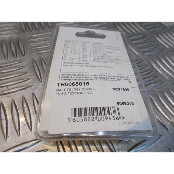 6 JASIL variatorrullar 15 X 12 mm - 10,5 gr skoter mbk 50 booster nitro nästa raket minarelli