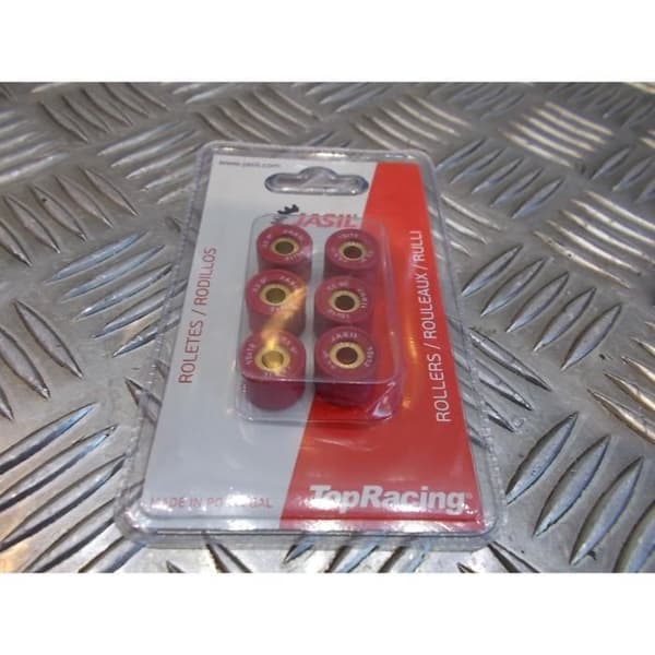 6 JASIL variatorrullar 15 x 12 mm - 8,5 gr skoter mbk 50 booster nitro nästa raket minarelli- USED