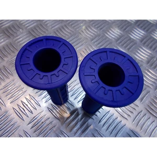 gummigreppset styre 22 mm progrip blå motorcykel skoter quad cross ... gasaccelerator beläggning