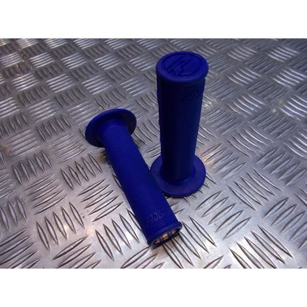 gummigreppset styre 22 mm progrip blå motorcykel skoter quad cross ... gasaccelerator beläggning