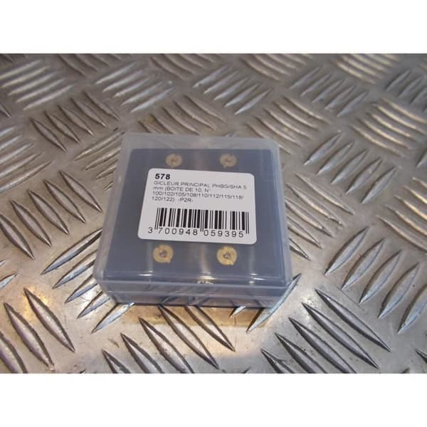 10 jet 5 mm förgasare dellorto phbg / sha n° 100, 102, 105, 108, 110, 112, 115, 118, 120, 122