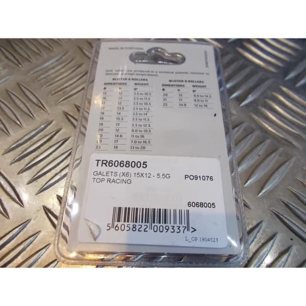 6 JASIL variatorrullar 15 x 12 mm - 5,5 gr skoter mbk 50 booster nitro nästa raket minarelli