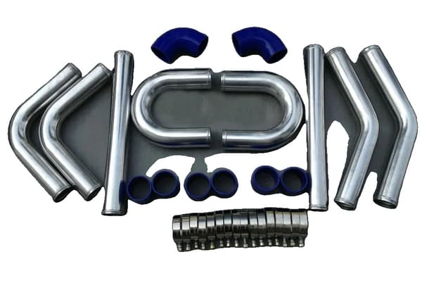Turbo Intercooler -putkisarja, 2 tuuman koko, alumiiniseosmateriaali,SININEN Sininen