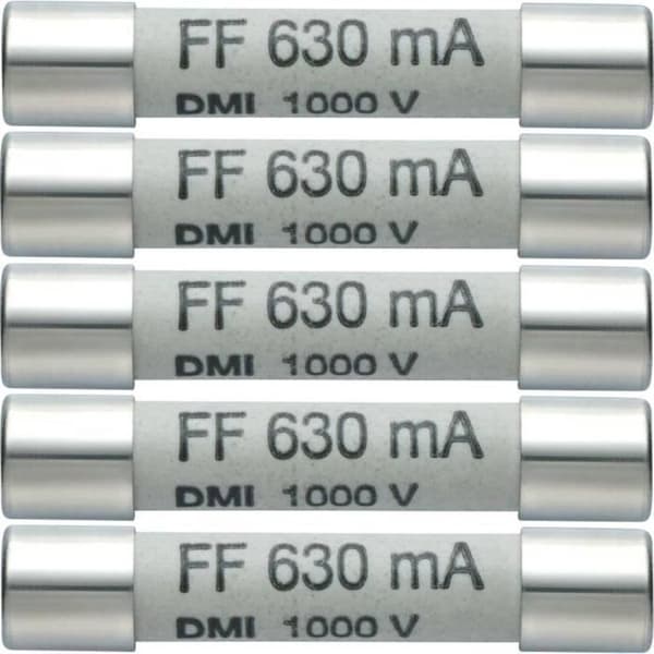Set med 5 reservsäkringar 630 mA-1000 V testo 0590 0006