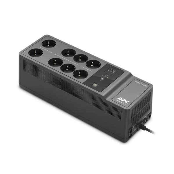 apc - surge and back ups apc back-ups 650va 230v 1 usb laddningsport svart svart Svart