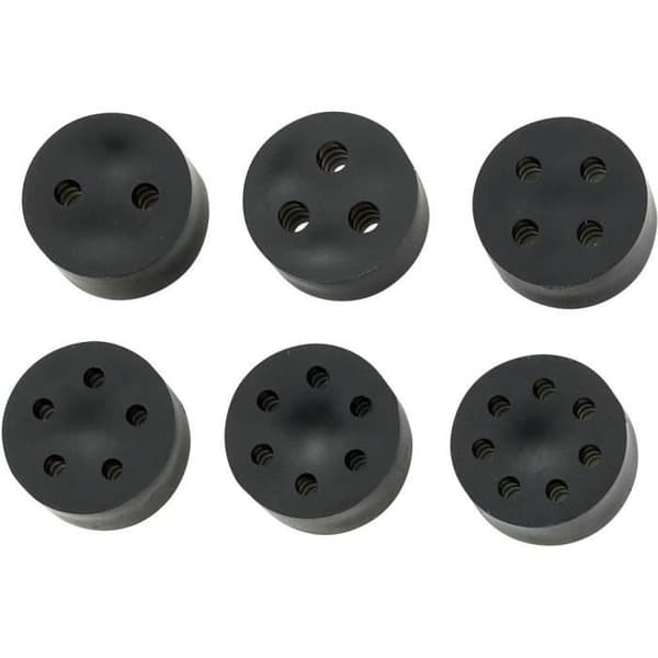 TRU COMPONENTS TC-10820772 TC-MH18-3A203 Flerportstätning M20 3 x -2,0 - 3,0 mm Gummisvart 50 st.
