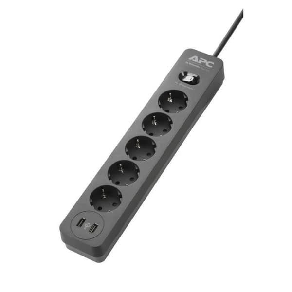 APC ESSENTIAL SURGEARREST 5 OUTLET 2 USB-PORTAR BL 230V DE