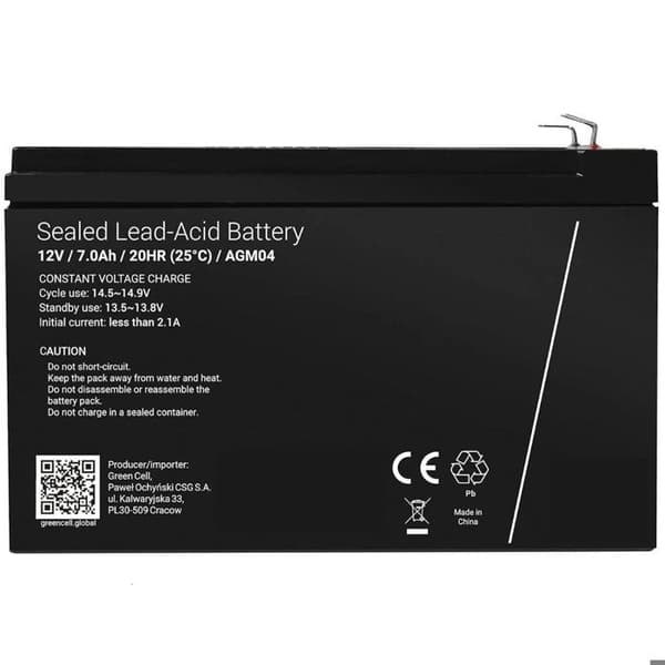 Batteri 12V 7Ah - 4.74mm - 151 x 98 x 94 mm