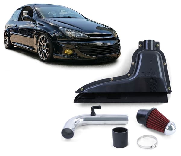 Korkeasuoritteinen Carbonlook-ilmansuodatin Peugeot 206:lle - Uudelleenkäytettävä & Helppo Puhdistaa