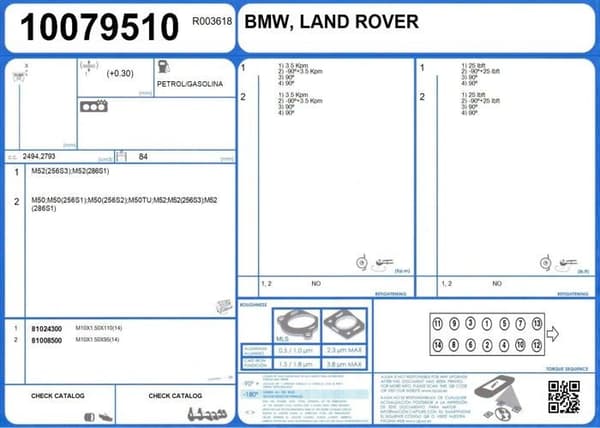 Tätning ring - tätningsti - tätningspackning - o-ring Ajusa - 50123000 - Komplett set med tätningar, motor