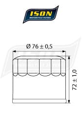 ISON oliefilter ISON163