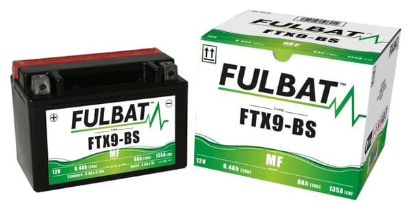 FULBAT YTX9-BS batteri (AGM, service, syre inkluderet)