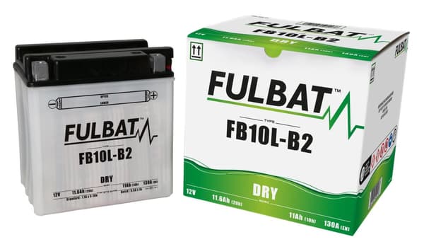 FULBAT YB10L-B2 (12N10-3B) batteri (torrt, funktionsdugligt, syra ingår)