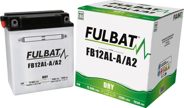 FULBAT YB12AL-A YB12AL-A2 batteri (tørt, brugbart, syre inkluderet)