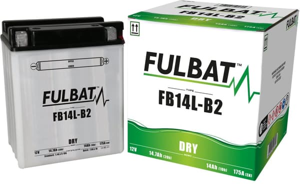 FULBAT YB14L-B2 akku (kuiva, huollettava, mukana happo)