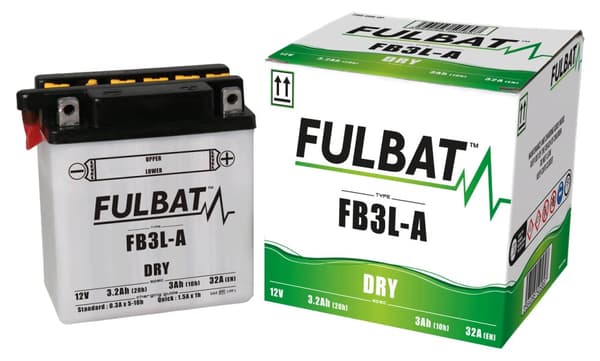 FULBAT YB3L-A akku (kuiva, huollettava, mukana happo)
