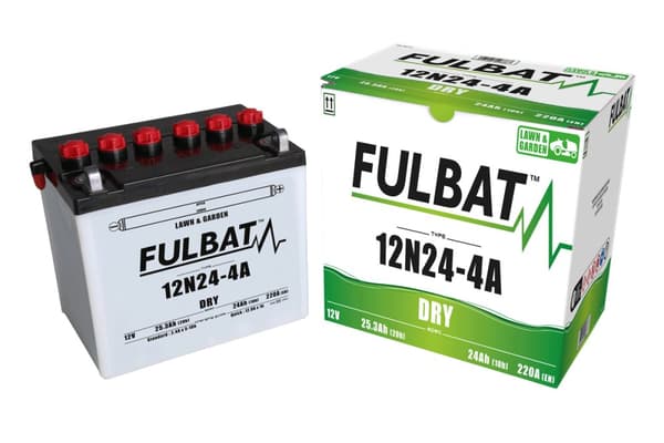 FULBAT LAWN&GARDEN batteri 12N24-4A (tørt, kan serviceres)
